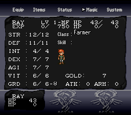 Status screen